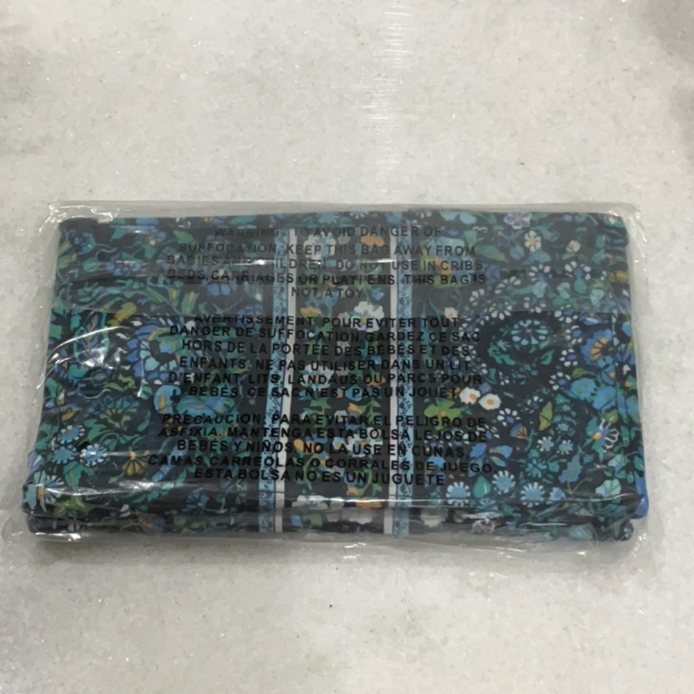 Vera Bradley Blue Floral Cosmetic Bag